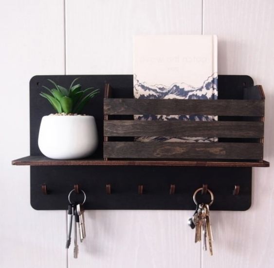 Buy Laser Cut Wooden Wall Key Holder With Display | Decor We 